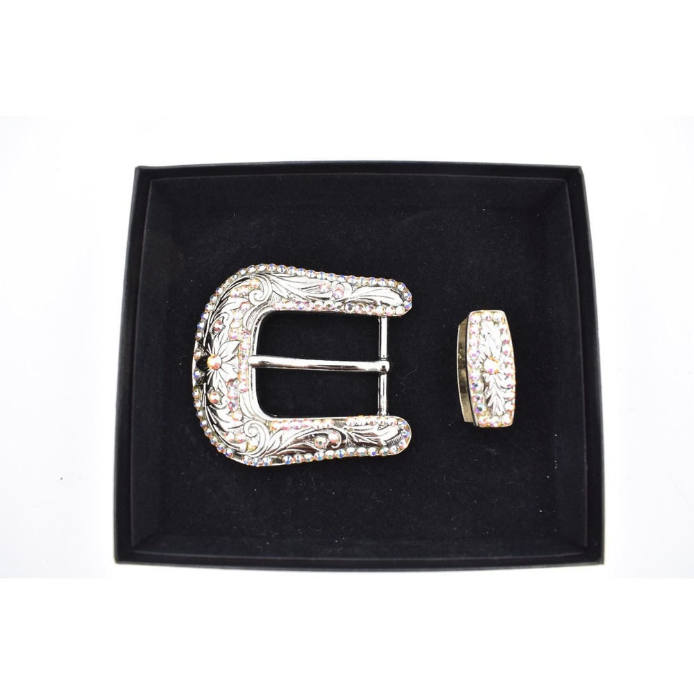 B.B. Simon Rhinestone Crystal Women's Belt Buckle And Loop NO BELT